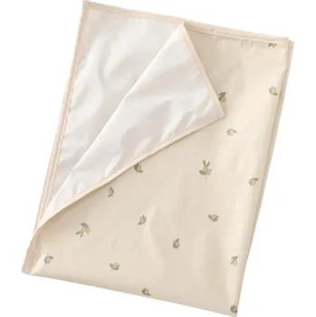 Přebalovací podložka Voděodolná přebalovací podložka TPU Béžová s olivami Omyvatelná opakovaně použitelná vložka do postýlky a kolébky Močová podložka pro děti