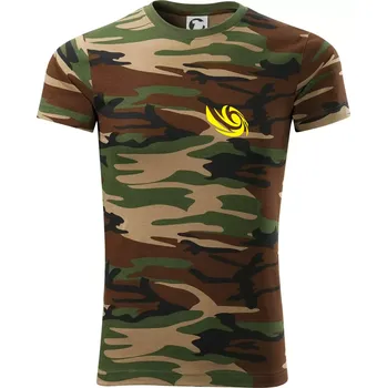 Pánské tričko Vortex logo na prso - Army CAMOUFLAGE - M ( Hnědý maskáč )