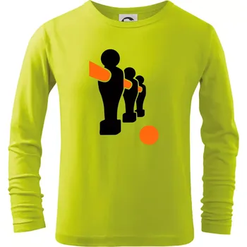 Chlapecké oblečení Fotbálek postavy - Triko dětské Long Sleeve - 134 cm/8 let ( Limetková )