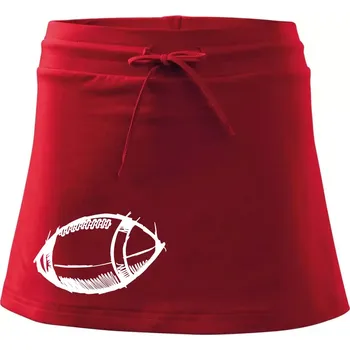 Dámská sukně Americký fotbal míč skica - Sportovní sukně - two in one - M ( Červená )