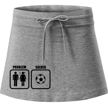 Dámské oblečení Problém fotbal - Sportovní sukně - two in one - XL ( Tmavě šedý melír )