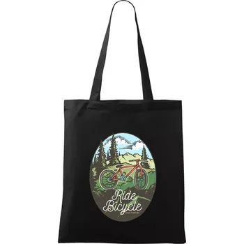 Nákupní taška Ride Bicycle Nature - Taška bavlněná - 42 x 38 cm ( Černá )