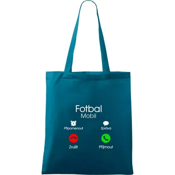 Fotbal volá - Taška bavlněná - 42 x 38 cm ( Petrolejová )