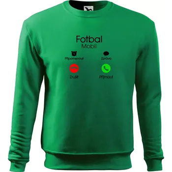 Fotbal volá - Mikina Essential dětská - 146 cm/10 let ( Středně zelená )