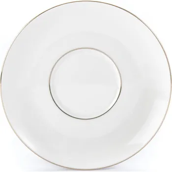 Talíř Porcelánový talíř / podšálek MARIAPAULA ECRU zlatý ČÁRA 17 cm