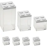 OMADA BRICKSTORE HIGH akrylové dózy na potraviny BÍLÁ 7 ks.