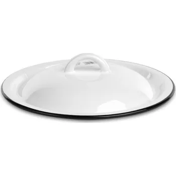 Smaltovaná poklička SILESIA RYBNIK LIDO BÍLÁ 20 cm