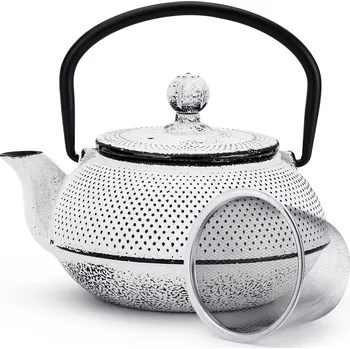 Konvice na čaj Litinová konvice s infuzérem TEA BÍLÁ 0,6 l