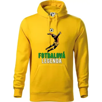 Pánská mikina Fotbalová legenda brankář - Mikina pánská Cape s kapucí - S ( Žlutá )