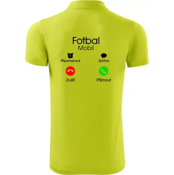 Pánská košile Fotbal volá - Polokošile Victory sportovní (dresovina) - 2XL ( Limetková )