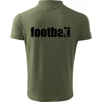 Pánská košile Football nápis - Polokošile pánská Pique Polo 203 - XL ( Khaki )