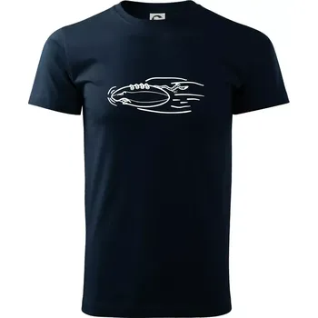 Pánské tričko Americký fotbal letící míč - Triko extra velké (5-8XL) - 8XL ( Námořní modrá (velmi tmavá - téměř černá) )