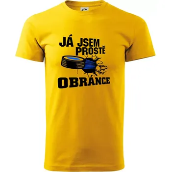 Pánské tričko Já jsem prostě obránce (hokej) - Triko extra velké (5-8XL) - 8XL ( Žlutá )