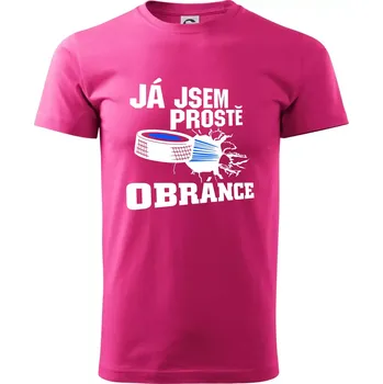 Pánská móda Já jsem prostě obránce (hokej) - Klasické pánské triko vyšší gramáže - M ( Purpurová )