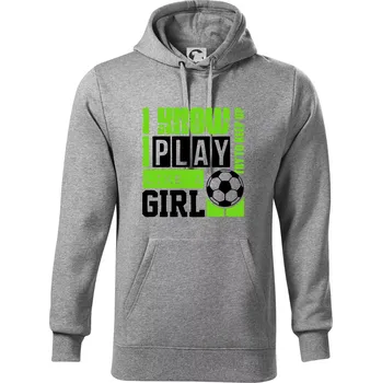 Pánská mikina Play girl - Mikina pánská Cape s kapucí - 2XL ( Tmavě šedý melír )