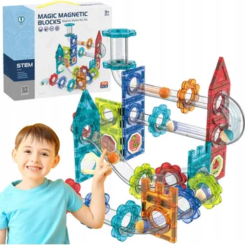 ostatní stavebnice KULIČKOVÁ DRÁHA MAGNETICKÁ SADA STAVEBNICE PRO DĚTI ZI-05 74 EL.