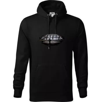 Pánská mikina Stolní fotbal ve stínu - Mikina pánská Cape s kapucí - 2XL ( Černá )