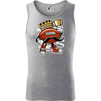 Americanos fotbal král - Tílko pánské Core - S ( Tmavě šedý melír )