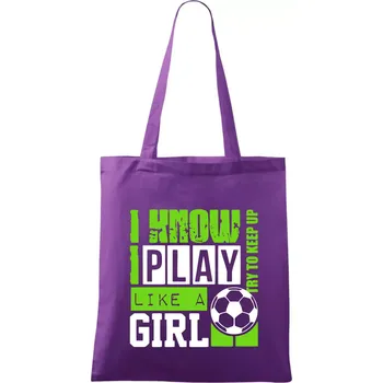 Play girl - Taška bavlněná - 42 x 38 cm ( Fialová )