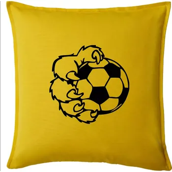 Polštář Medvědí tlapa fotbal - Polštář 50x50 - 50x50 - Pouze potah ( Žlutá )