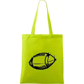 Nákupní taška Americký fotbal míč skica - Taška bavlněná - 42 x 38 cm ( Limetková )
