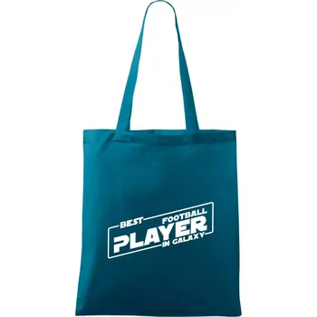 Best football player in galaxy - Taška bavlněná - 42 x 38 cm ( Petrolejová )