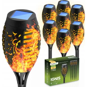 Venkovní osvětlení Solární lampa černá zapichovací do zahrady - efekt plamene