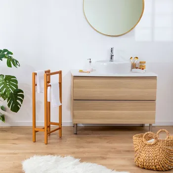 Věšák ARREDAMENTI Salvi 77 x 34 cm - dřevěný stojanový věšák na ručníky
