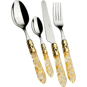 Příbor BUGATTI Aladdin Gold 24 el. zlato - sada příborů z nerezové oceli