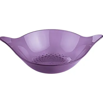 KOZIOL Leaf S Violet 0,6 l - plastová mísa / salátová mísa s uchy
