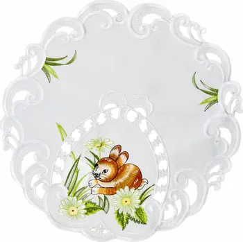 Papírový ubrousek Velikonoční polyesterová dekorační ubrus JEDEKA A215 40 cm