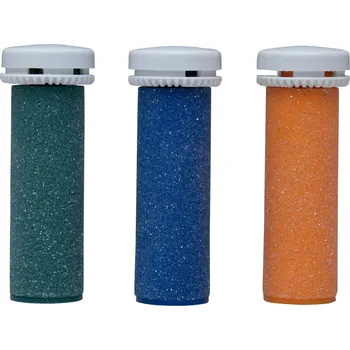 Pilník na patu CAMRY Colorful 3 ks mix barev - vyměnitelné plastové koncovky do frézy na paty