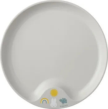 Talíř MEPAL Mio Miffy Explore 22 cm popel - dětský talíř mělký plastový