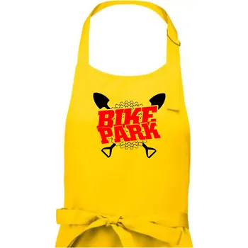 Kuchyňská zástěra Bike park lopaty - Pánská zástěra na vaření - Univerzální velikost ( Žlutá )