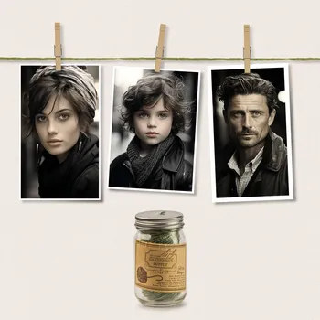 Rám na obraz Šňůra na fotky ze sisalu v nádobě 50 m