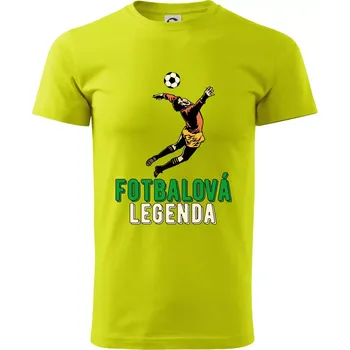 Pánské tričko Fotbalová legenda brankář - Klasické pánské triko vyšší gramáže - XS ( Limetková )
