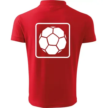 Pánská košile Fotbalový míč emblem - Polokošile pánská Pique Polo 203 - 4XL ( Červená )