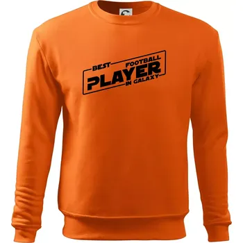 Pánská mikina Best football player in galaxy - Mikina Essential pánská - L ( Oranžová )