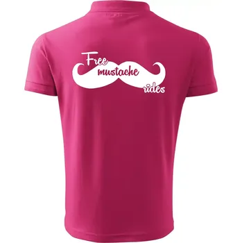 Pánská košile Free Mustache rides - Polokošile pánská Pique Polo 203 - 4XL ( Purpurová )