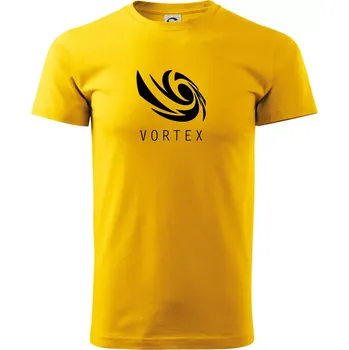 Pánské tričko Vortex logo jednobarevné - Triko extra velké (5-8XL) - 8XL ( Žlutá )