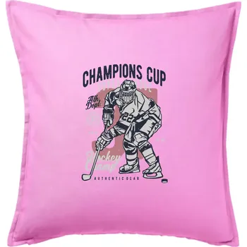 Polštář Champions Cup Hockey - Polštář 50x50 - 50x50 - Pouze potah ( Růžová )
