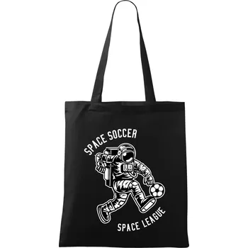 Nákupní taška Vesmírný fotbalista - Taška bavlněná - 42 x 38 cm ( Černá )