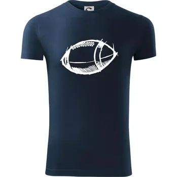 Pánské oblečení Americký fotbal míč skica - Viper FIT - Pánské zůžené tričko - 3XL ( Námořní modrá (velmi tmavá - téměř černá) )