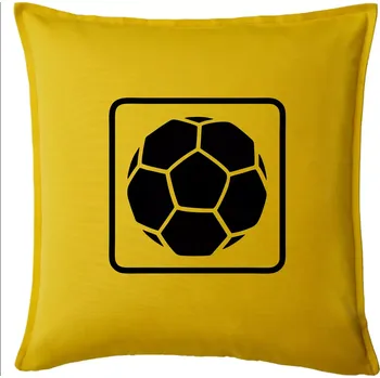 Polštář Fotbalový míč emblem - Polštář 50x50 - 50x50 - Pouze potah ( Žlutá )