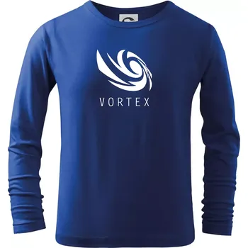 Vortex logo jednobarevné - Triko dětské Long Sleeve - 158 cm/12 let ( Královská modrá )