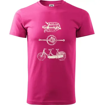 Pánské tričko Cycling vintage - Klasické pánské triko vyšší gramáže - XS ( Purpurová )