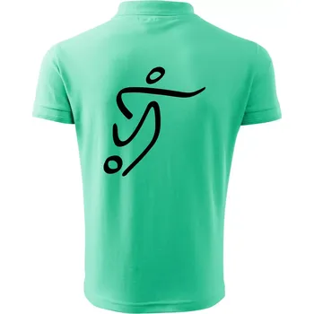 Pánská košile Fotbalista silueta - Polokošile pánská Pique Polo 203 - 5XL ( Mátová )