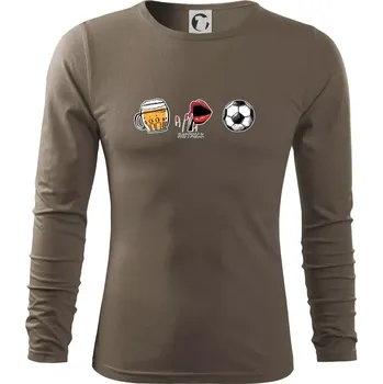 Pánské oblečení Hattrick fotbal - Triko s dlouhým rukávem FIT-T long sleeve - M ( Army )