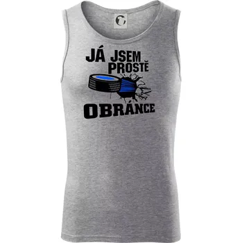 Já jsem prostě obránce (hokej) - Tílko pánské Core - XL ( Tmavě šedý melír )