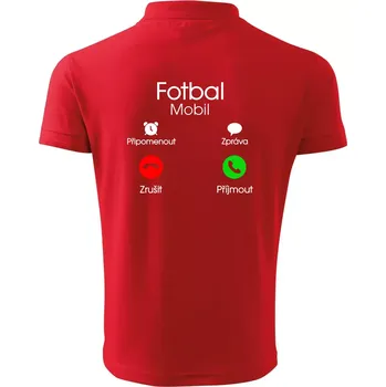 Pánská košile Fotbal volá - Polokošile pánská Pique Polo 203 - 5XL ( Červená )